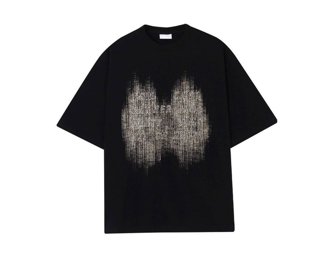 yukeci brush short-sleeved T-shirt