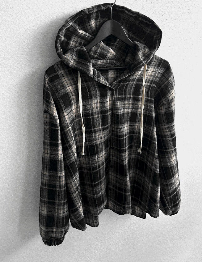 Hip Check Dark Color Hood Shirt