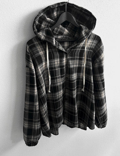 Hip Check Dark Color Hood Shirt