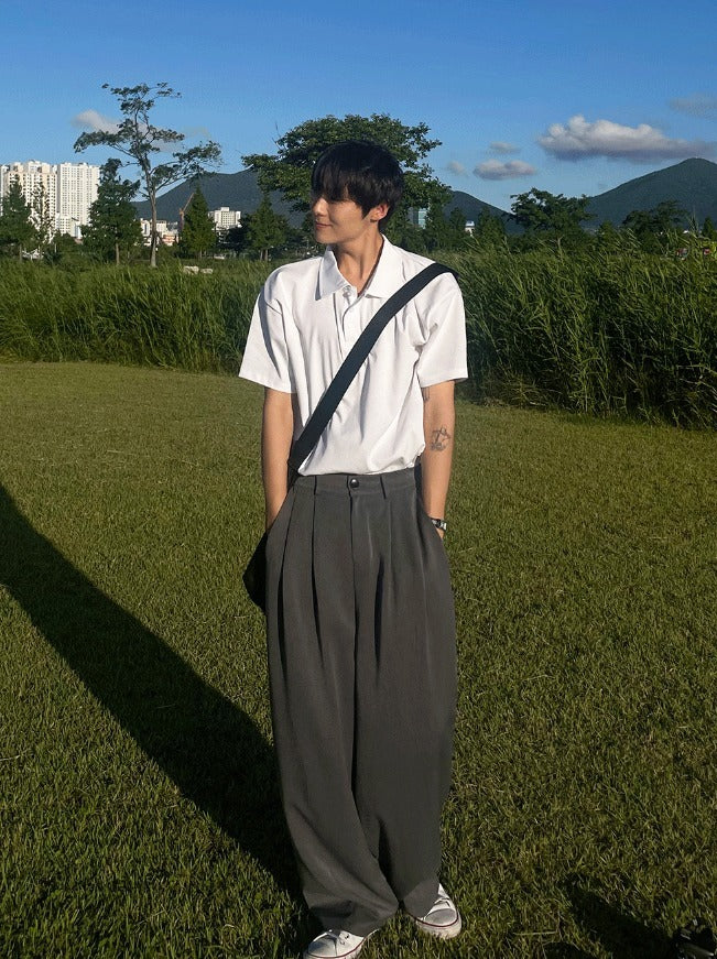 Maison Two-Tuck Back-Banding Slacks