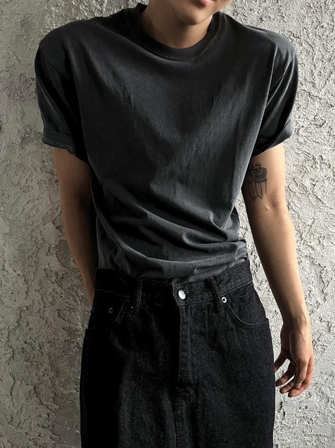 PREMIUM Pigment Charcoal Short Sleeve T-shirt