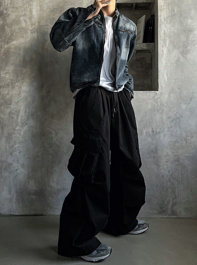 Unbalanced Cargo Balloon Pants 4C