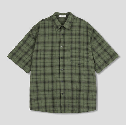 Parun Check Linen Short Sleeve Shirt