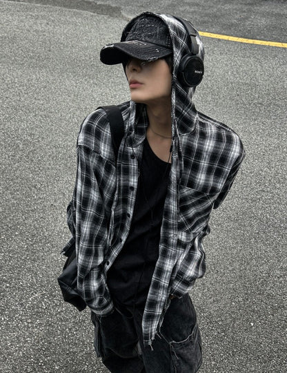 Blissfully Check Hood Shirt