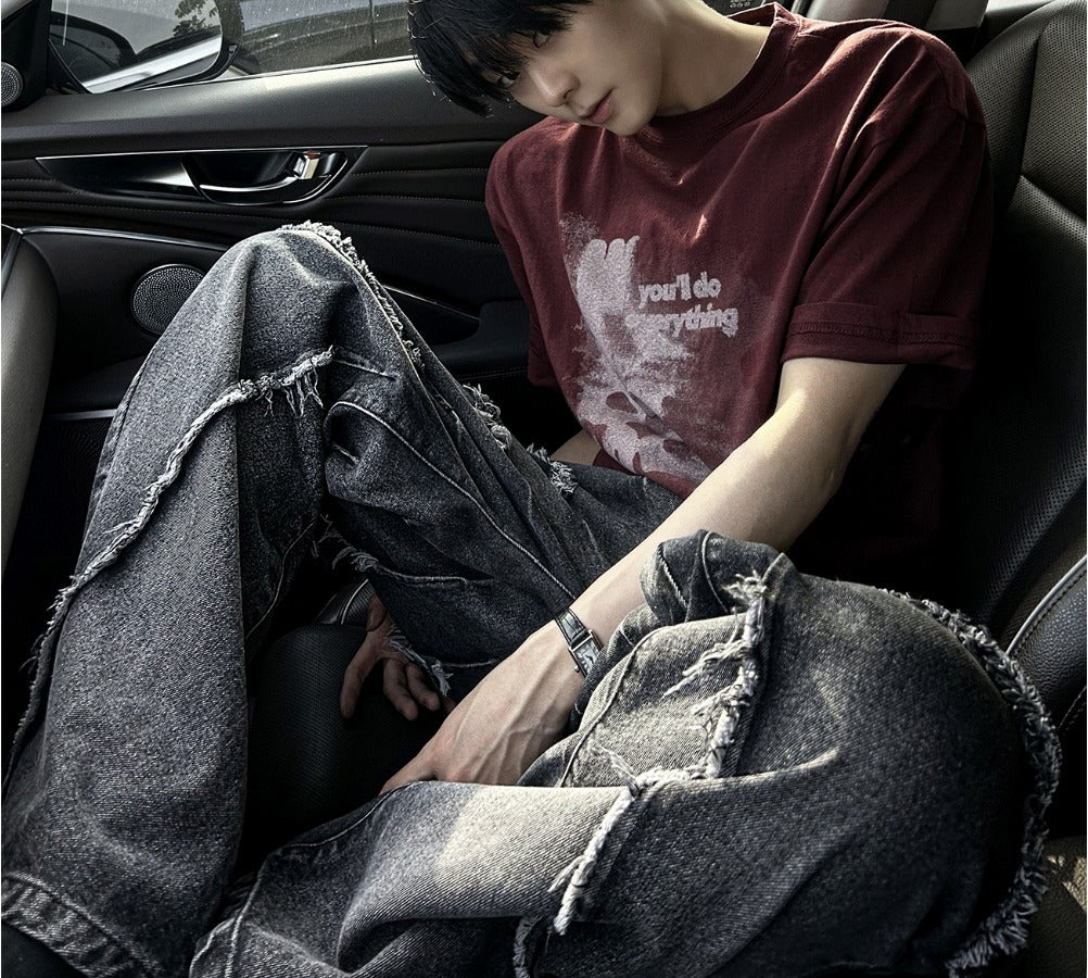 Tornado Frayed Wide Denim