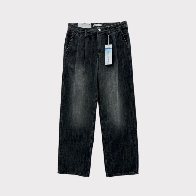Cool Washing Pintuck Linen Denim Pants