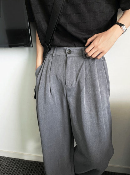Maison Two-Tuck Back-Banding Slacks