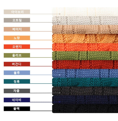 cable cosyharu semi-over knit