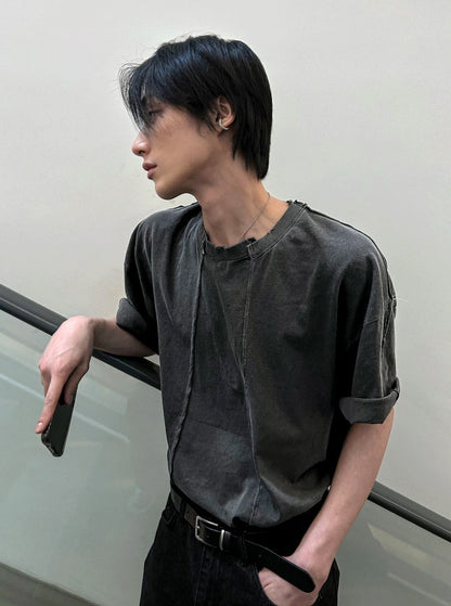 chatter unbalance cutting vintagepig short-sleeved T-shirt