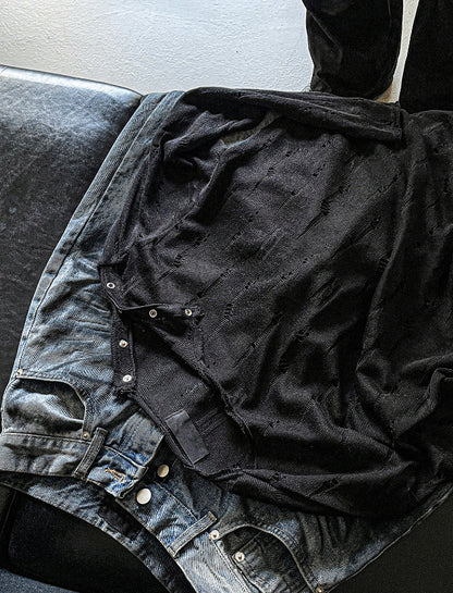 mud-Washing denim pants