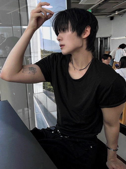 Cropped Muscle Fit T-shirt
