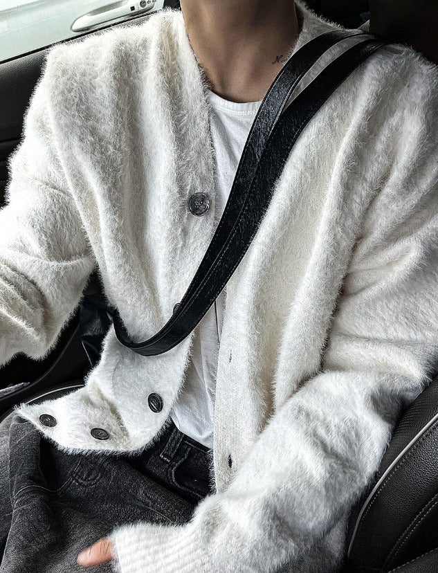 Museum Angora Semi-Over Cardigan