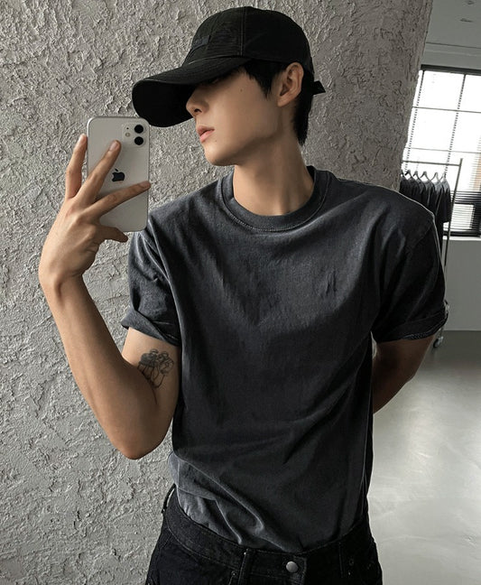 PREMIUM Pigment Charcoal Short Sleeve T-shirt