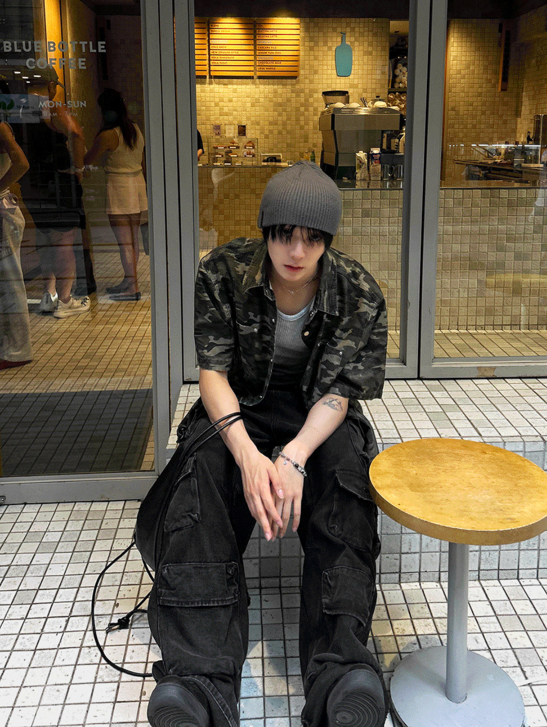 Camo Leather Patch Shirt