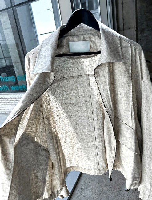 Linen Bomber Summer Jacket