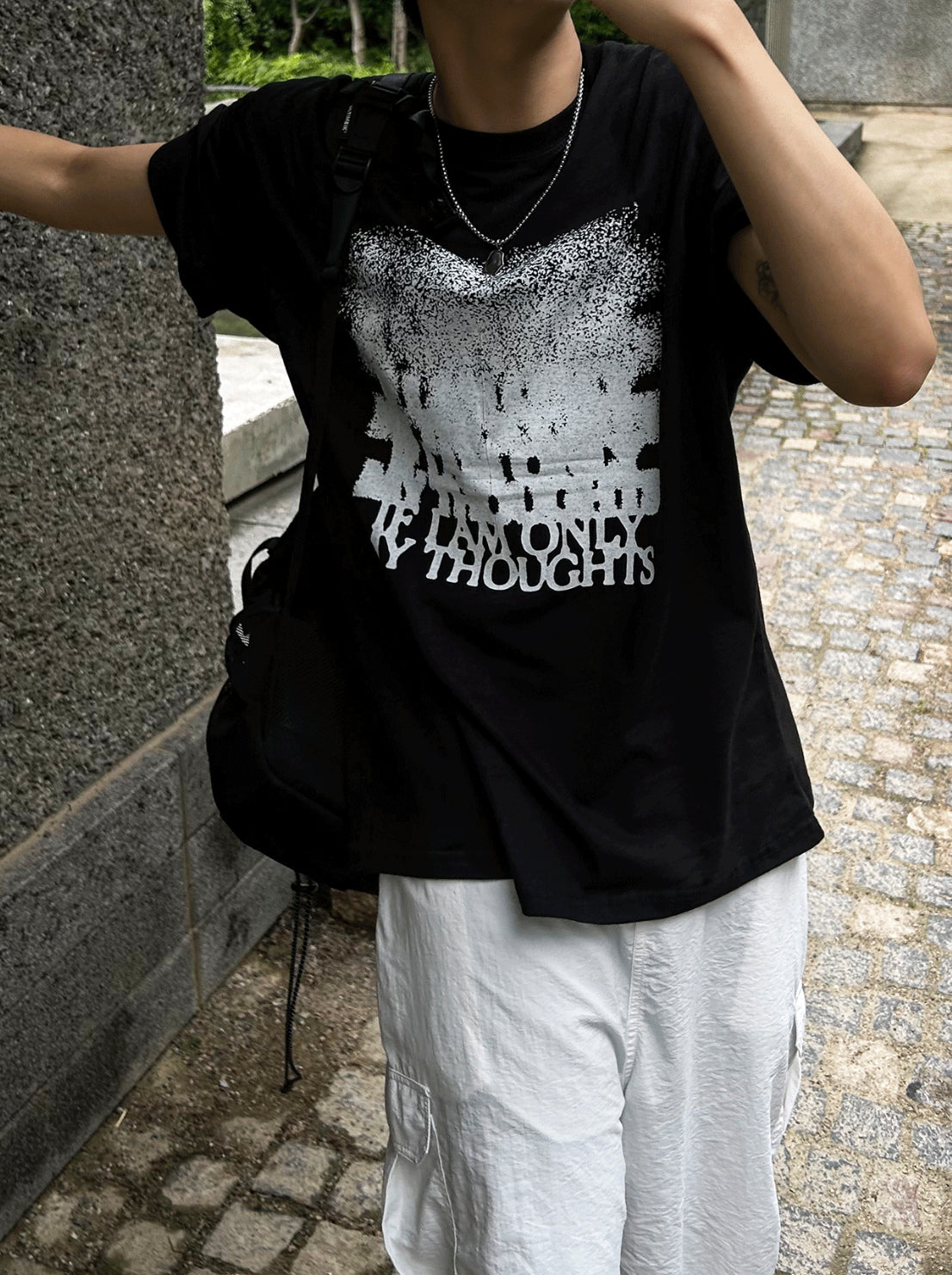 Blurry Lettering Short Sleeve Tee 4colors