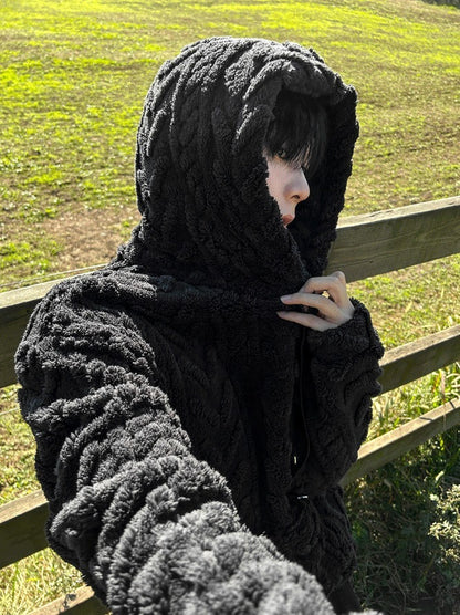 New Cable Wool Hood