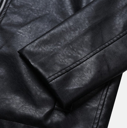 Concrete Crack Leather Jacket