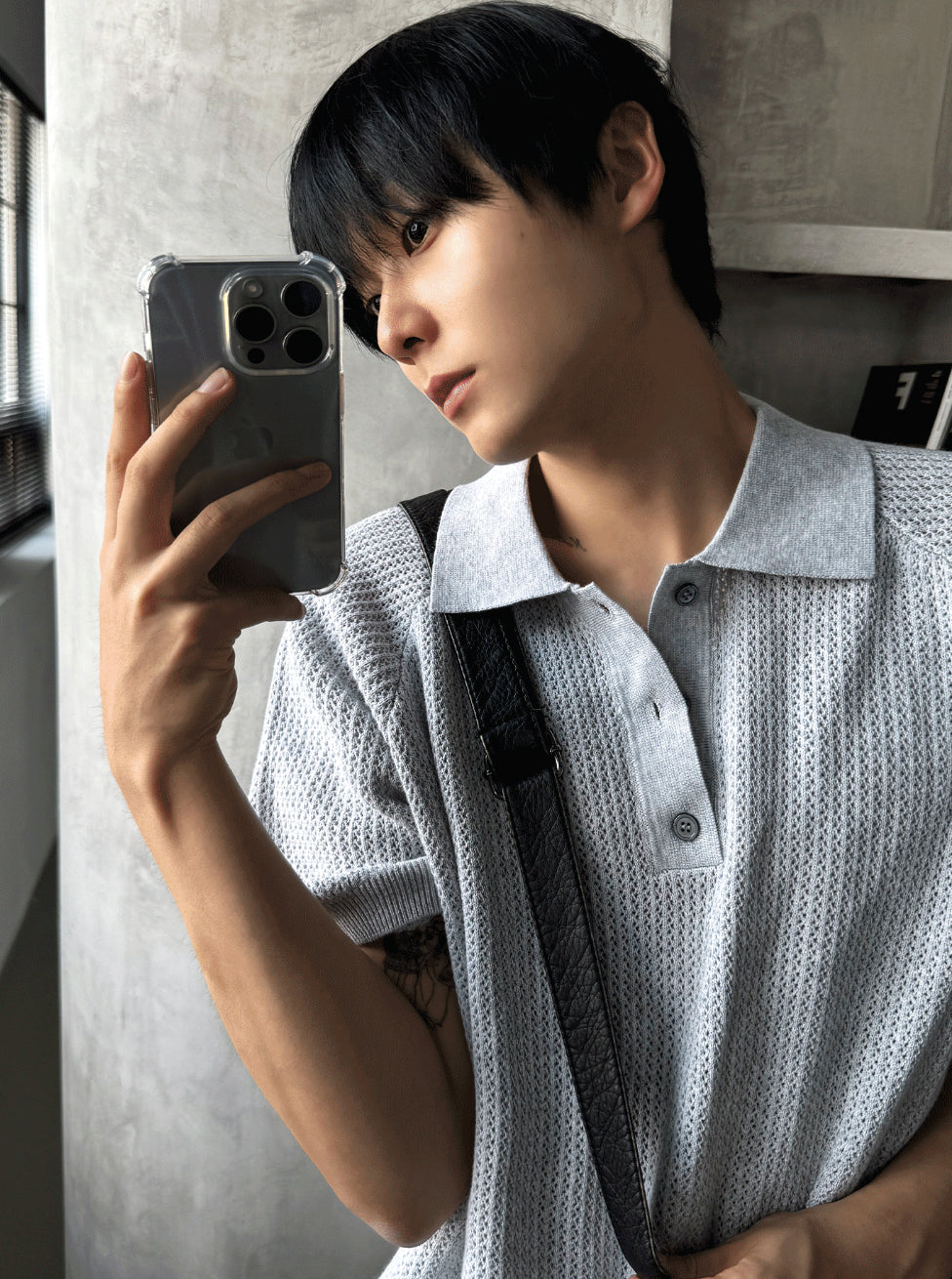 Peanut Openwork Short Sleeve Knit