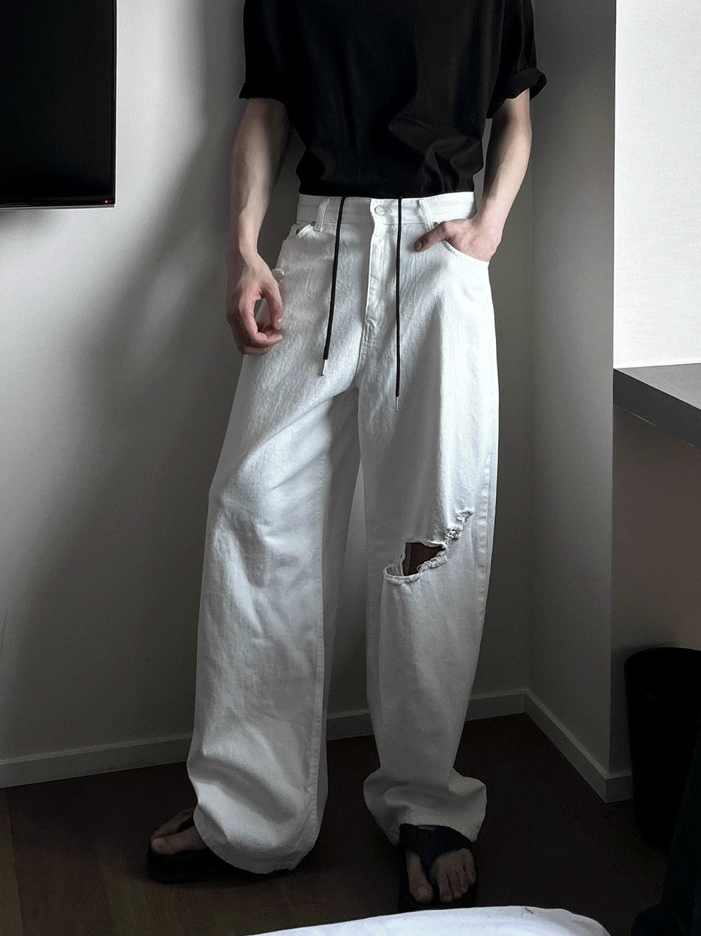 Vintage Damage White Pants