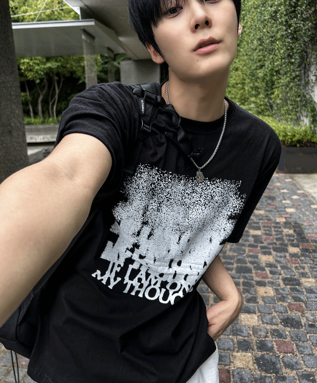 Blurry Lettering Short Sleeve Tee 4colors