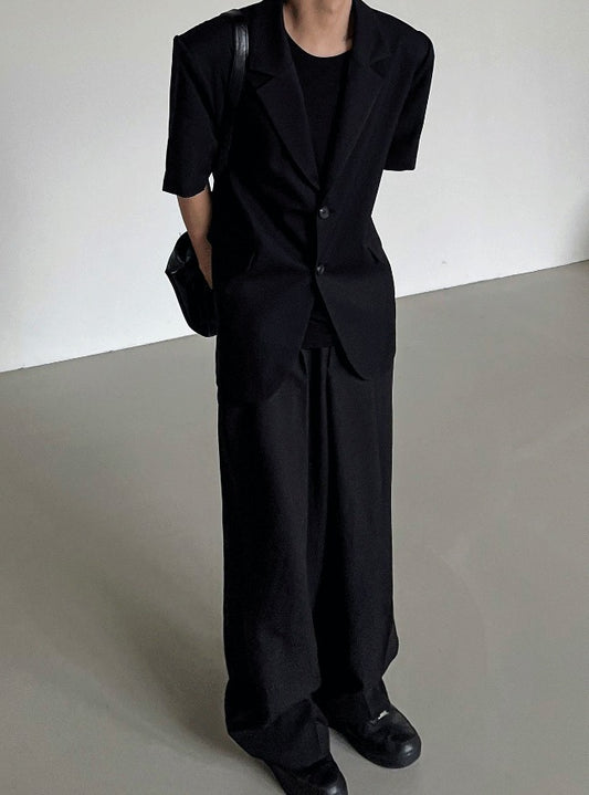 wide balloon set - up pants