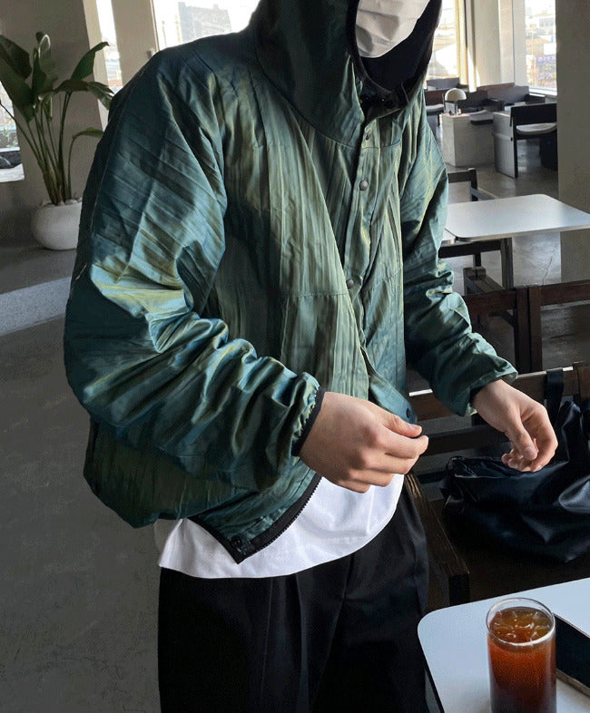 Bi-Wrinkle Hooded Windbreaker