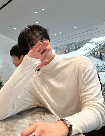 Stretch Basic Warmer Turtleneck Tee