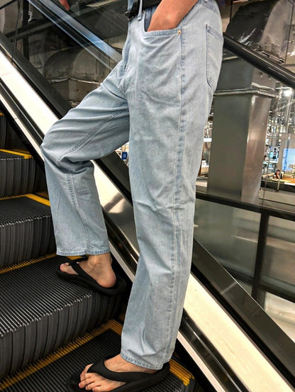 Summer Semi-Wide Denim Pants