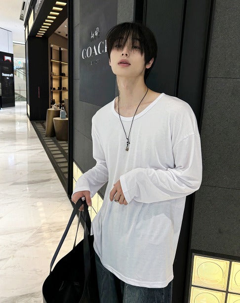 Peach U-neck T-shirt