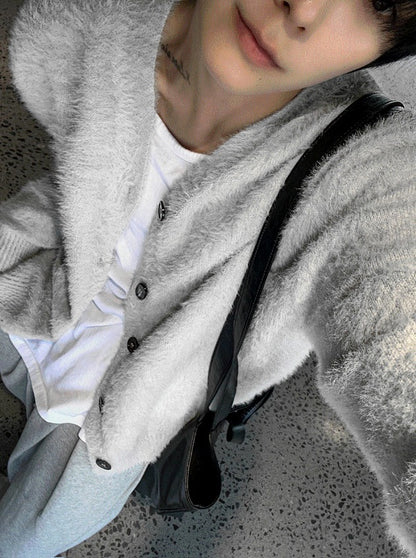 Museum Angora Semi-Over Cardigan
